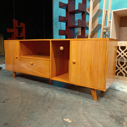 Modern Wooden TV Stand for Living Room – Durable and Stylish Design