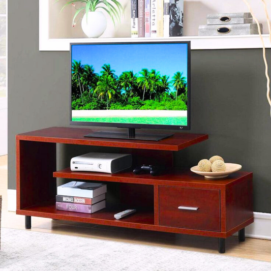 Solid Mahogany Wooden TV Cabinet – Premium Finish