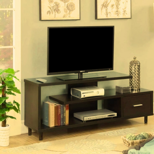 Solid Mahogany Wooden TV Cabinet – Premium Finish